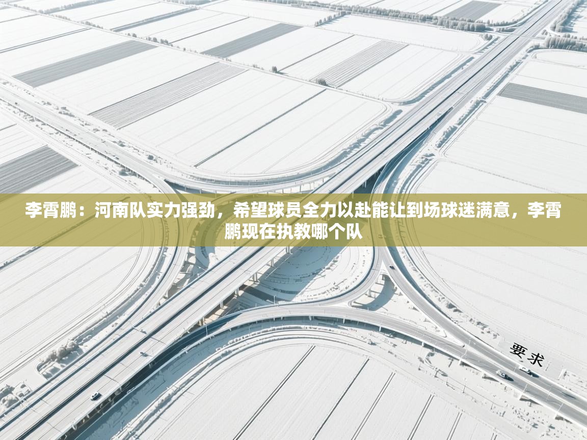 开云体育新人指引-李霄鹏：河南队实力强劲，希望球员全力以赴能让到场球迷满意，李霄鹏现在执教哪个队  第3张